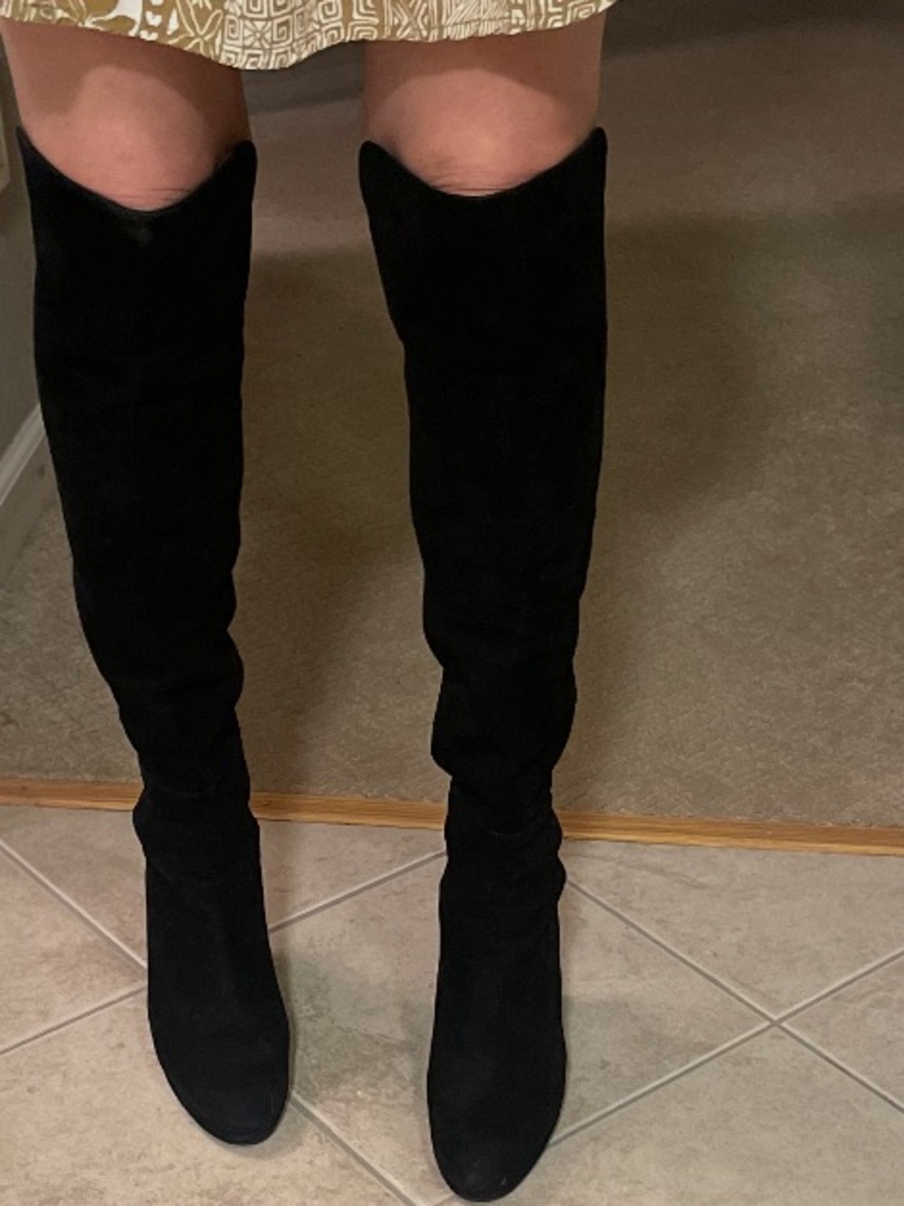 Stuart Weitzman Black Over-the-Knee Suede Boots sz 8.5
